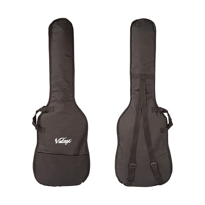 Vintage Vintage V40 Coaster Bass Guitar Pack - Gloss Black