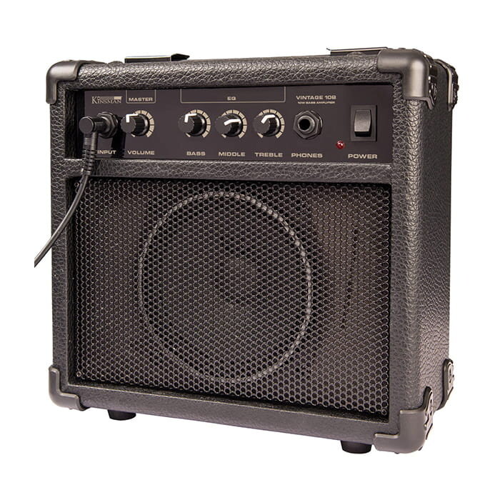 Vintage Vintage V40 Coaster Bass Guitar Pack - Gloss Black