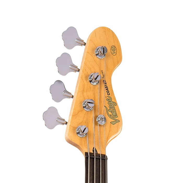 Vintage Vintage V40 Coaster Bass Guitar Pack - Gloss Black