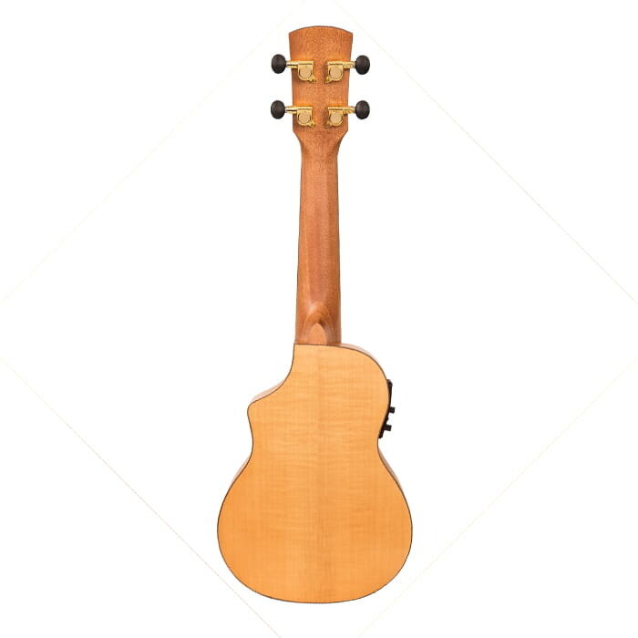 Vintage Laka Soprano Electro Ukulele & Bag Maple