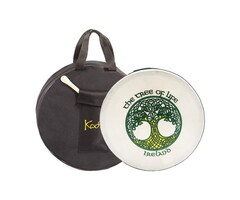 Koda Bodhran  12" X 3" Black - Tree Of Life With Bag & Beater