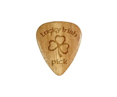 Lucky Irish Pick Shamrock Wooden Plectrum