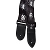 Chord Printed Design Webbing Guitar Strap White Spider