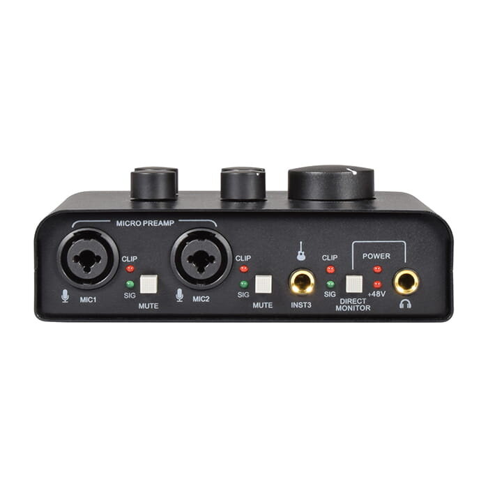 Citronic USB Audio Interface - 2 Microphone + 1 Instrument