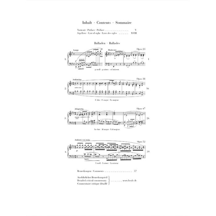 Chopin: Ballades (Henle Urtext)