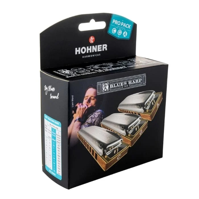 Hohner Blues Harp Pro Pack Harmonicas C, G, A
