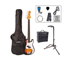 Encore 7/8 Bass Guitar Outfit Sunburst