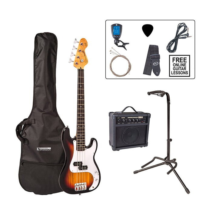 Encore 7/8 Bass Guitar Outfit Sunburst