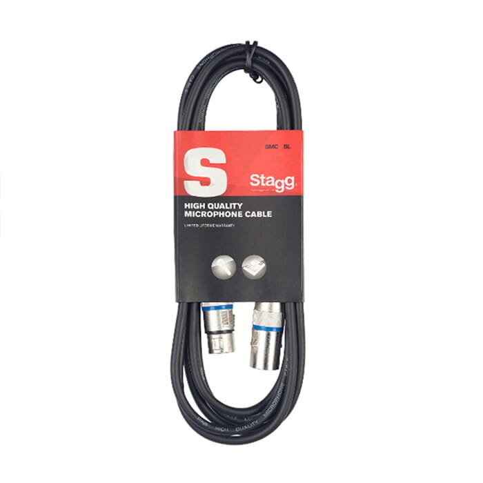 Stagg 3M/10F Blue Microphone Cable XLRf−XLRm