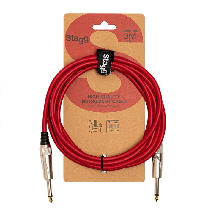Stagg Stagg 3M/10F Red Instrument Cabel−DLX