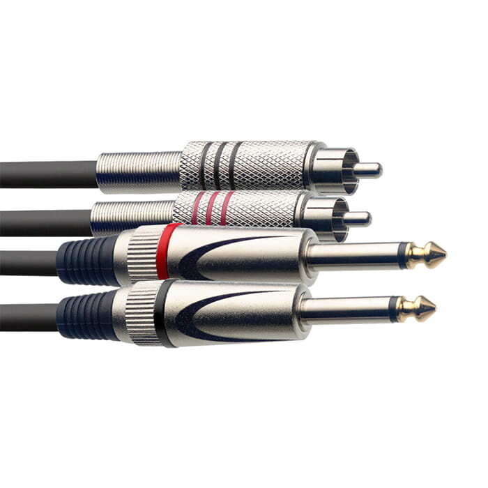 Stagg 1,5M/5FT Twin Cable Plug-RCAm