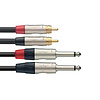 Stagg 6M/20FT Twin Cable PLG-RCAm DLX