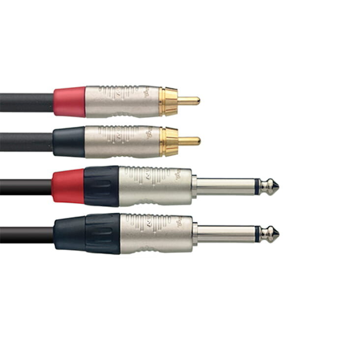 Stagg 6M/20FT Twin Cable PLG-RCAm DLX