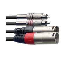 Stagg 60CM/2FT Twin Cable RCAm-XLRm