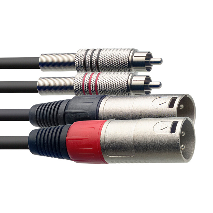 Stagg 3M/10FT Twin Cable RCAm-XLRm