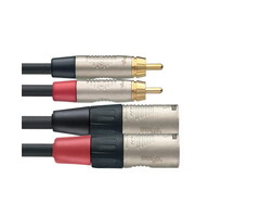 Stagg 3M/10FT Twin Cable RCAm-XLRm DLX