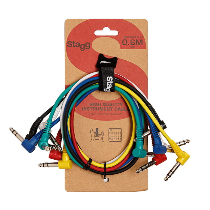 Stagg 6P−60CM/2FT−Patch Cable ST.L PLG MLD