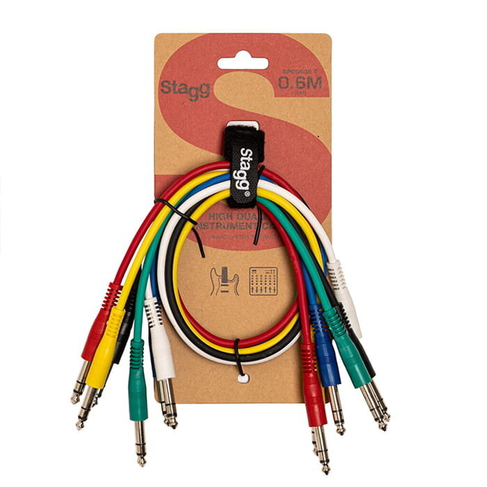 Stagg 6P−60CM/2FT−Patch Cable MLD STER. PLG
