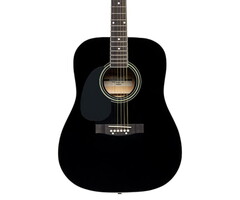 Stagg 4/4 Dreadnought Left Hand Acoustic Guitar Black