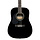 4/4 Dreadnought Left Hand Acoustic Guitar Black