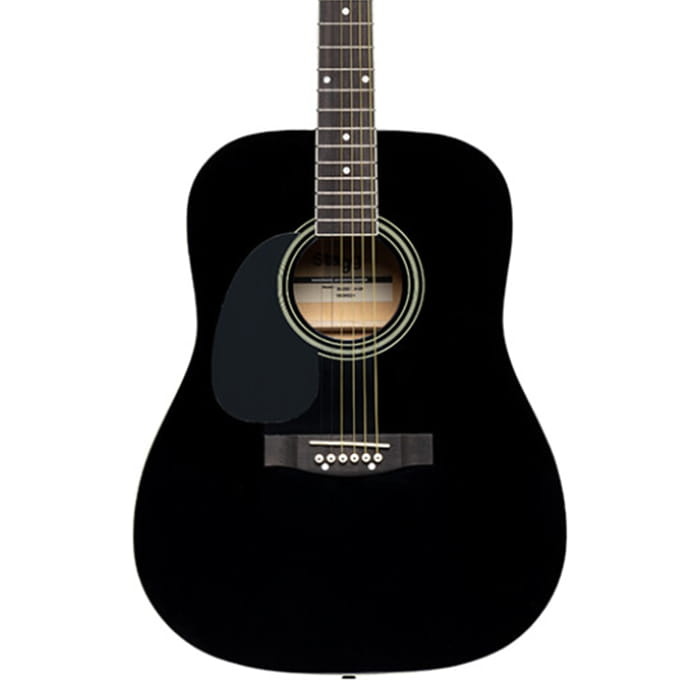Stagg 4/4 Dreadnought Left Hand Acoustic Guitar Black