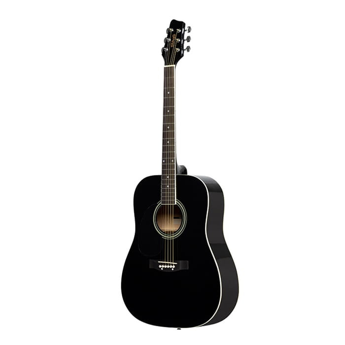 Stagg 4/4 Dreadnought Left Hand Acoustic Guitar Black