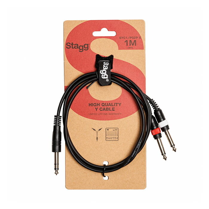 Stagg 1M/3FT Split MLD ST.PLUG−2PLUG