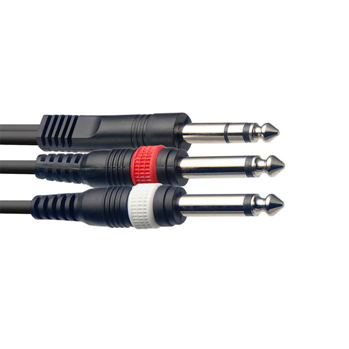 Stagg 1M/3FT Split MLD ST.PLUG−2PLUG