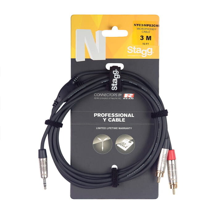 Stagg 10M/33F SPLT minST.PL−2RCAm DL