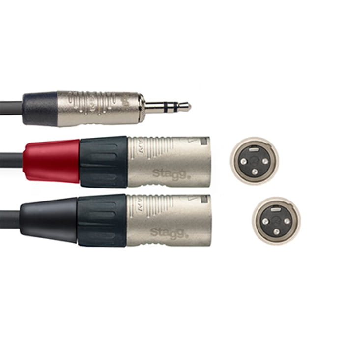 Stagg 1M/3F SPLIT miniST PL−2XLRm DL