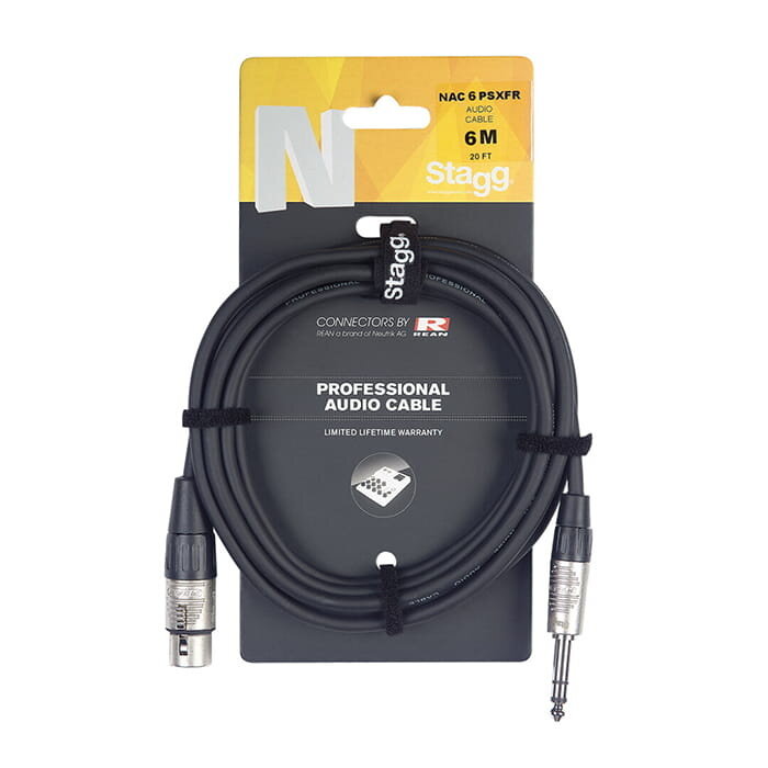 Stagg 6M/20FT AUDIO STER.PLG−XLRf DL