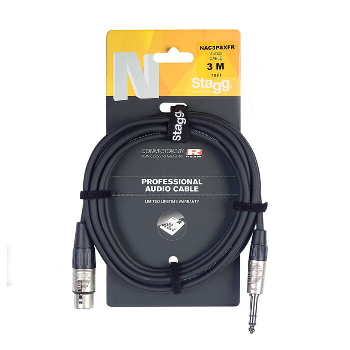Stagg 3M/10FT AUDIO STER.PLG−XLRf DL