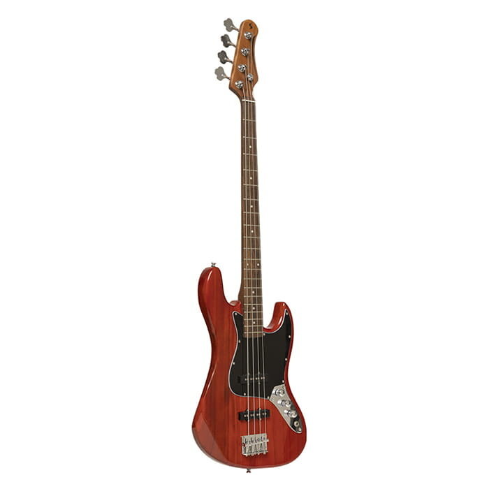 Stagg 4-String Electric Bass Guitar Fiesta Red