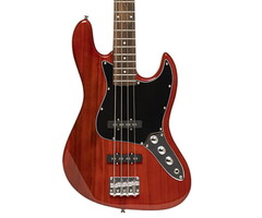 Stagg 4-String Electric Bass Guitar Fiesta Red