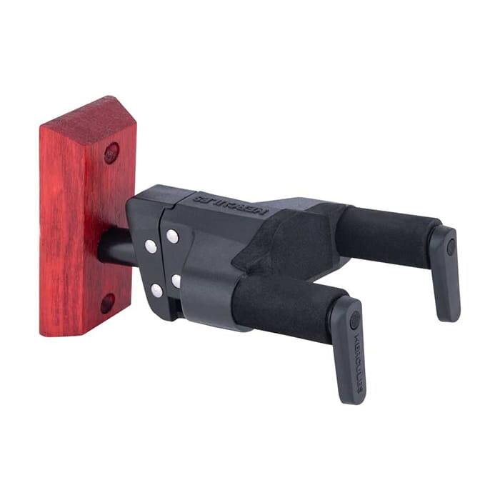 Hercules Guitar Hanger Burgundy Wood Base