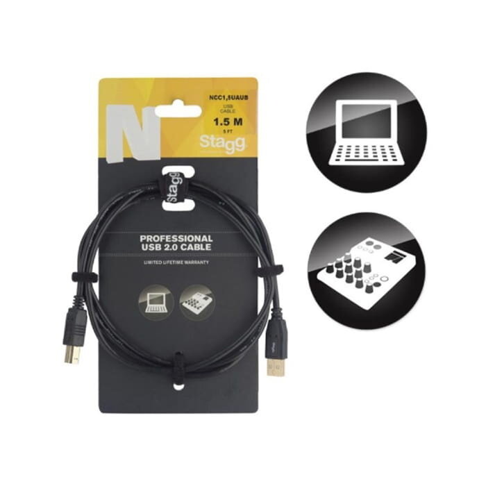 Stagg Cable 1.5/5Ft USB Cable Std A-B 2.0