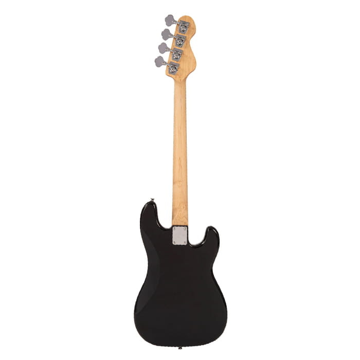Vintage V40 Coaster Series Left Handed Bass Guitar - Gloss Black