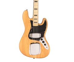 Vintage VJ74 Left Hand Bass - Maple Board - Natural Ash Body