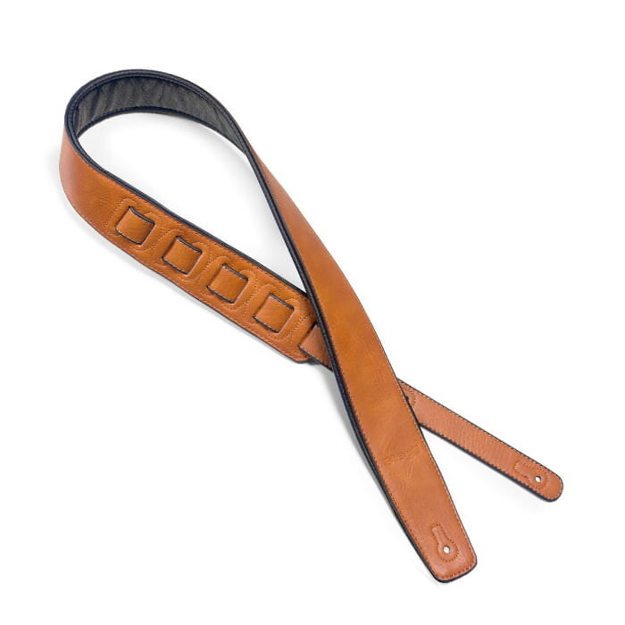 Stagg Padded Leather Strap Honey