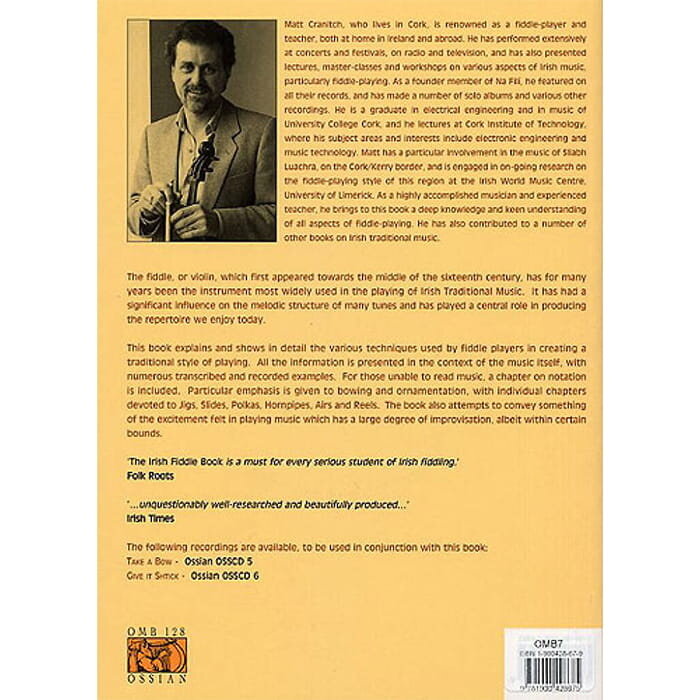 Cranitch Matt The Irish Fiddle Book Violin Book/Cd