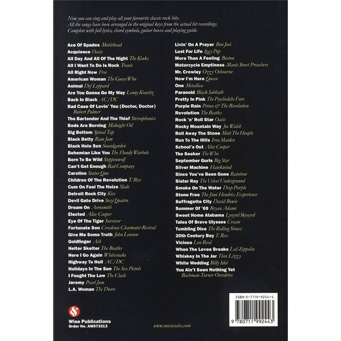 The Big Guitar Chord Songbook: Classic Rock