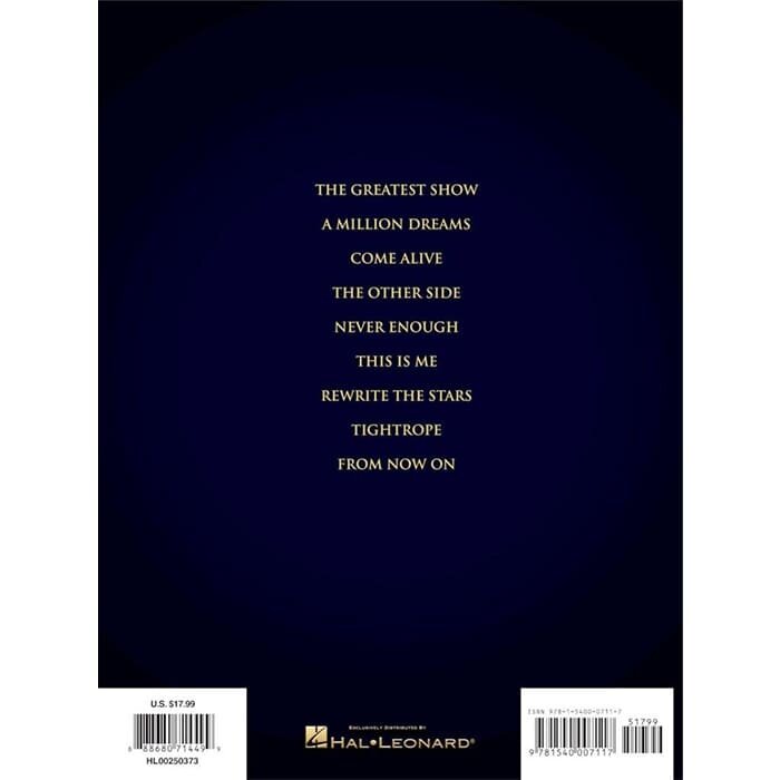The Greatest Showman - Piano, Vocal & Guitar