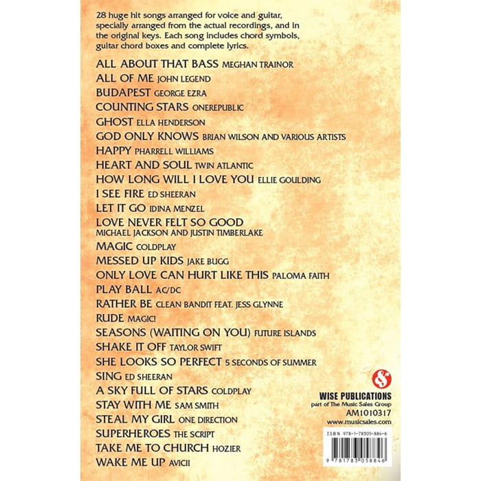 Hits Of The Year 2014 Guitar Chord Songbook Dno