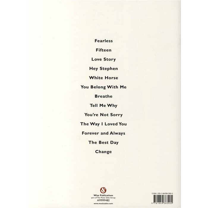 It's Easy To Play Taylor Swift Fearless Piano Book