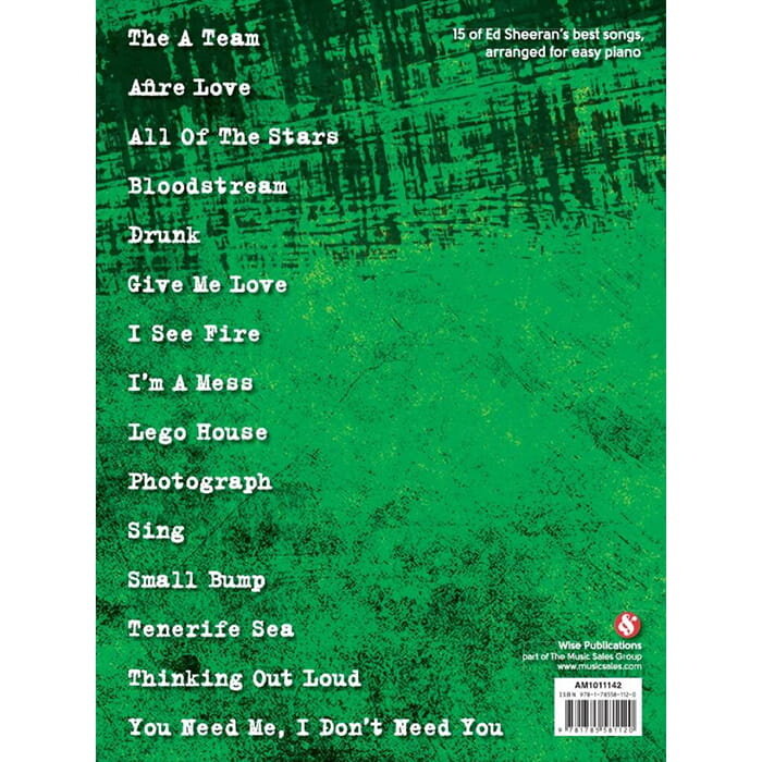 The Best Of Ed Sheeran For Easy Piano