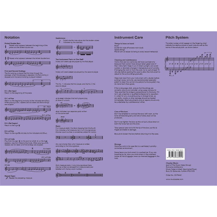 Fingering Chart Violin
