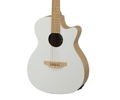 Applause Acoustic Guitar Jump Bamboo OM Cut Electro White Top