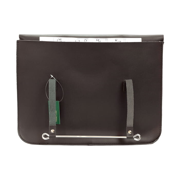 Montford Leather Music Case Embossed Logo - Black