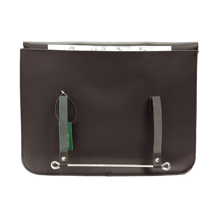 Montford Leather Music Case Embossed Logo - Black