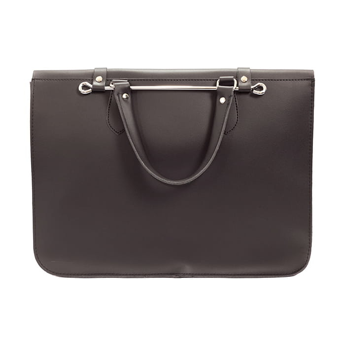 Montford Leather Music Case Embossed Logo - Black